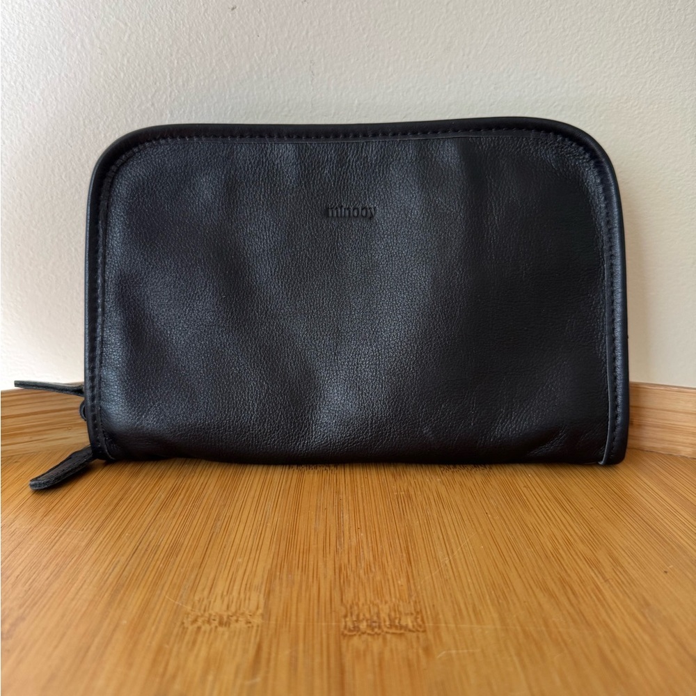 Minooy Bali Leather Organizer Travel Clutch‎ – Black